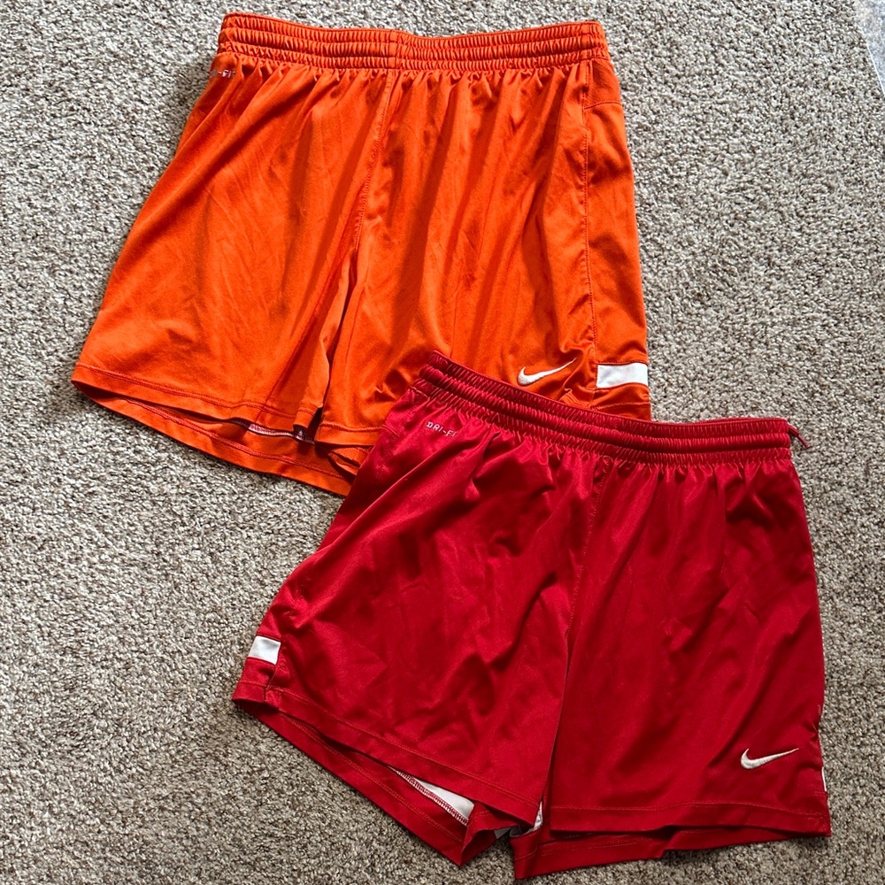 Nike dri-fit Vibrant Orange and Red Shorts